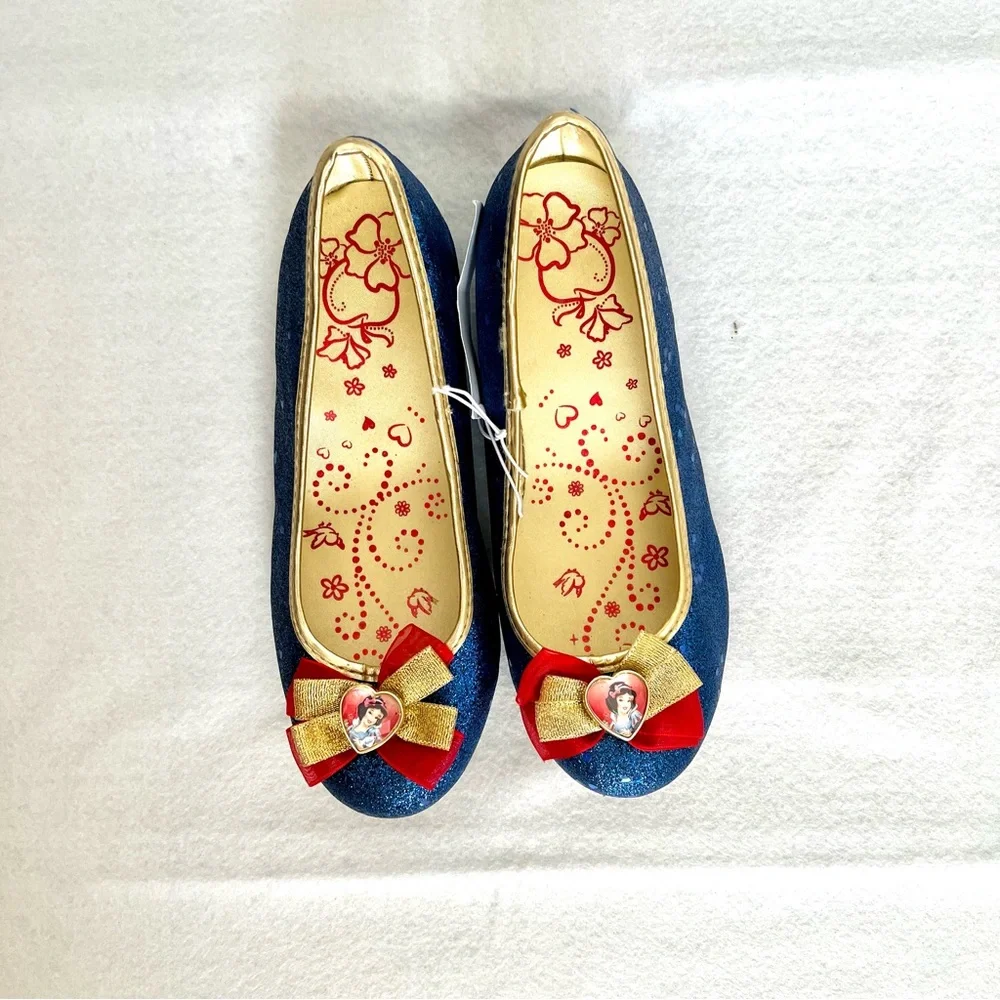 NWT Disney Snow White Sparkly Costume Shoes - Little Girls 2/3 Youth - Picture 2 of 8